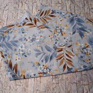 Women's Size 18 Blue Multi Color Thin Floral Skirt